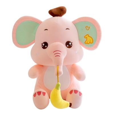 China Wholesale Custom Children's Christmas Gifts Banana Elephant Plush Toys Lovely Banana Stuffed Toys Elephant Doll Free Samples for sale