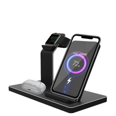 China For Iwatch/Airpods/Mobile GTIMLMC Stand Wireless Charger 15W Desktop Wireless Charger For iPhone iwatch Custom Wireless Charger For iPhone 12 Pro Max for sale