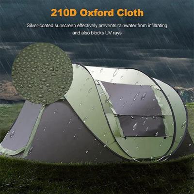 China 3-4 Person Pop Up Tent Foldable , Water Resistant Dome Tent , Easy Setup For Hiking Camping And Outdoor for sale