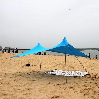 China Promotion Summer Material Extended Type With Rope For Outdoor Camping Beach Shade Tent Pop Up Beach Tent for sale