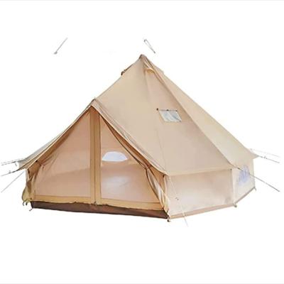 China New Design 3m 4m 5m Glamping 4 Season Two Door Luxury Windproof Outdoor 6m Cotton Yurt Tent for sale