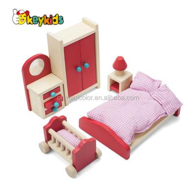 China For Baby Action Ability New Arrival Girls Training Wooden Baby - Doll Furniture For Pretend Play W06B068 for sale