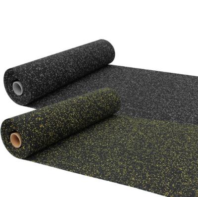 China Rubber Gymnasium Floor Sound Insulation Mat And Noise Reduction Floor Mat Professional Shock Absorption Sports Floor Power Area for sale