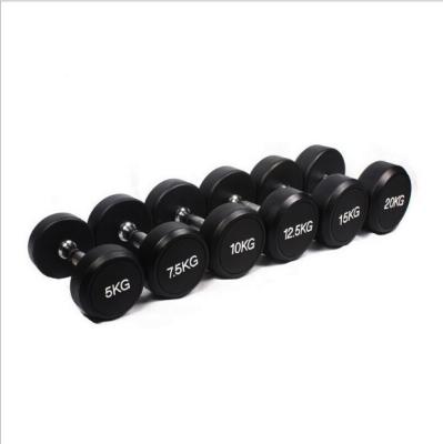 China Factory Direct Sale Universal Rubberized Main Equipment Commercial Round Strength Body Dumbbell Gym Dumbbell for sale