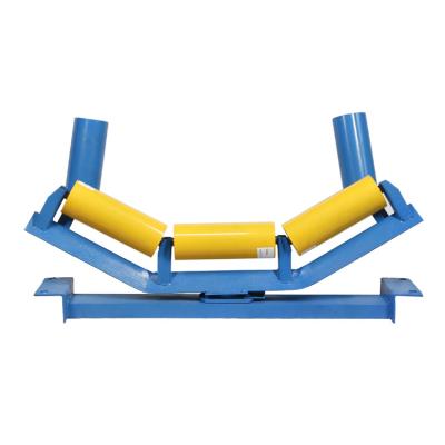 China Long Service Life Roll Bowl Belt Conveyor Roller With Frame For Mining for sale