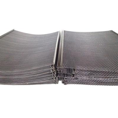 China Heavy Duty Industries 65Mn Crimped Mesh Mining Screen Sand Mesh With Hooked Gravel Crusher Wire Woven Vibrating Screen For Quarry Stone Crusher for sale