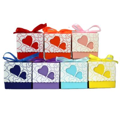 China Recycled Materials Love Creative Hollow Wedding Candy Box Wedding Candy Packaging Wedding Gift Box for sale