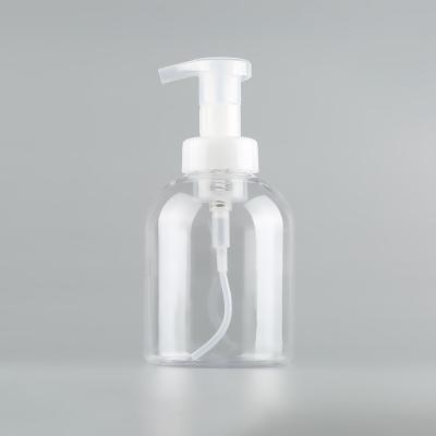 China Clear Foam 500ml Soap Foam Pump Container Bottle Shampoo Lotion Pump Clear Plastic Wash Bottle for sale