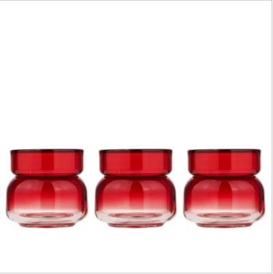 China New Cosmetic Packaging Material 100g Red Cream Glass Bottle for sale