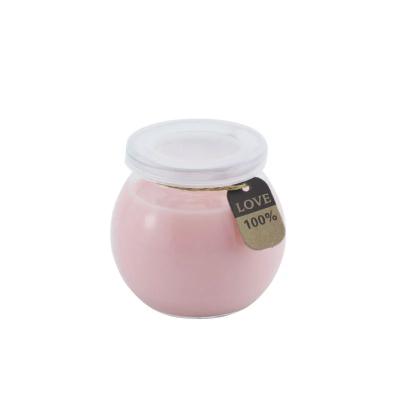 China Cute Spherical Sealed Glass Jar Juice Beverage Honey Pudding Glass Freshness Preservation Storage Jar 180ml for sale