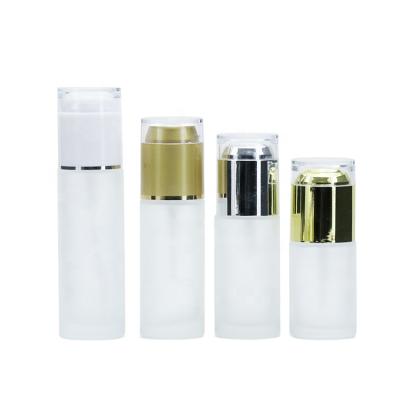 China 20ml 30ml 40ml 50ml 60ml 80ml 100ml Eco-friendly Recyclable Frosted Toner Emulsion Cosmetics Spray Lotion Pump Glass Bottle for sale