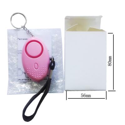 China Hot Selling 130dB ABS Anti - Lost Personal Security Alarm Women Key Chain Alarms With Key Chain LED Light for sale