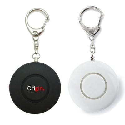 China Custom LOGO ABS Personal Alarm Security Keychain Alarm Woman Safe Defense Safe Sound Alert for sale