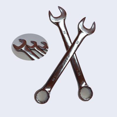 China Size 34mm, 65mm Big Chrome-Carbon Steel Plating Combination Wrench Heavy Duty Combination Wrench for sale