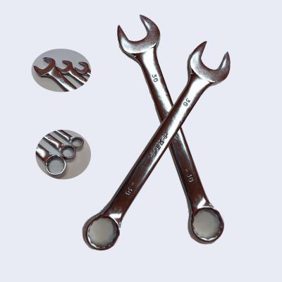 China Carbon Steel Polished Combination Wrench Chrome-plating Spanner 6-32mm Combination Wrench for sale