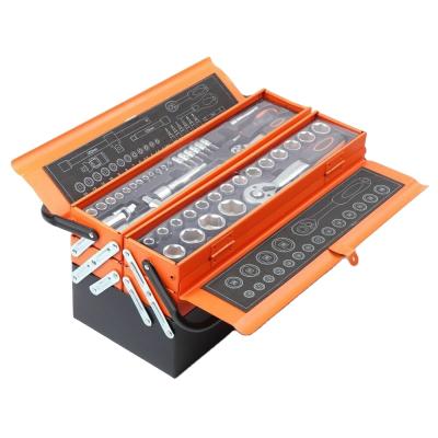 China Portable Tool Kit 48pcs Combination Tool Kit With Metal Crate Mechanic Tool Kit for sale