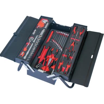 China Portable Cheap Price 59pcs Multifunctional DIY Tool Kit Tool Kit In Metal Tool Box for sale