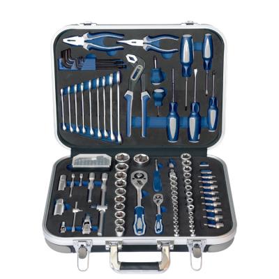 China 123pcs Portable Multifunctional Blow Repair Hardware Household Tool Case Aluminum Case Tool Kit for sale