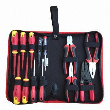 China Portable Hot Selling 13pcs Dielectric Tool Kits Tool Kits With Zipper Bag for sale