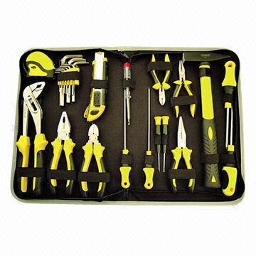 China Portable High Quality 25 Pieces Tool Kit Combination Tool Kits With Zipper Bag for sale