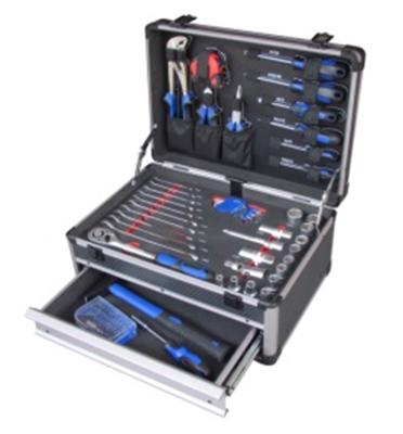 China Portable Hot Selling Hand Tool Kit With Aluminum Case 80 Pieces Household Combination Tool Kit for sale