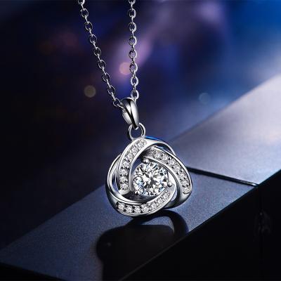 China CLASSIC Minimalist High Quality Zircon Women Jewelry Customized Circle Of Life Charm Circle Of Life Silver 925 Sterling Pendant for sale