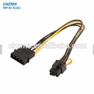 China Motorcycle 4 6 Pin LP4 To PCI-E Pin Power Adapter Converter Graphics Card Cable PC for sale