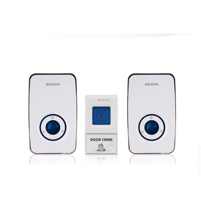 China ABS plastic zogin wireless doorbell with stylish music&led light 52 door chime for sale