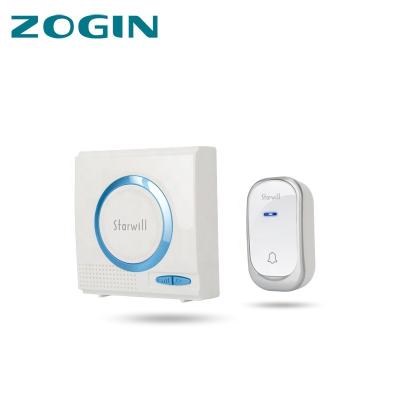 China Modern Electronic Bird Sound Jingle Long Range White Wireless Doorbell for Seniors for sale