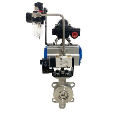 China General Skycity Eccentric Butterfly Valve JG60-D3-DA-MF5 Double Size DN50-DN1200 Pneumatic Control Seal Metal Model Stainless Steel for sale