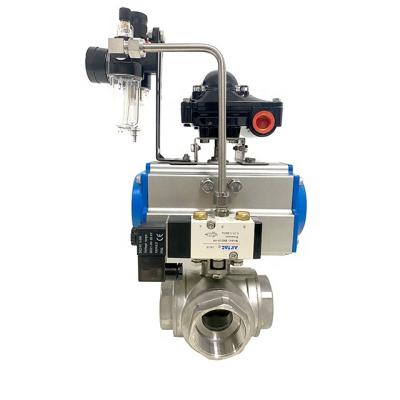 China Model gas or liquid General Skycity size JG60-Q6 DN8-DN50 use 3pc 3 dn20 way ball valve for sale