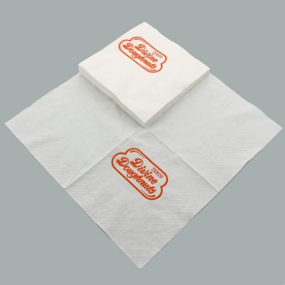 China Table Napkins Quality Paper Napkins White Personalized Custom Logo Printing Paper Napkin for sale