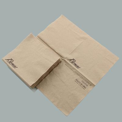 China Printed Biodegradable Kraft Paper Towel Unbleached Paper Towels Brown Recycled Towel for sale