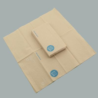 China Unbleached Biodegradable Brown Bamboo Paper Napkin Brown Bamboo Napkin Dinner Napkin Wholesale for sale