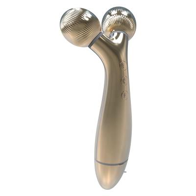 China Micro-Current Facial Facial Massager Device 360 ​​Rotation Anti-Puffiness EMS Lifting Roller Slimming Facial Massager for sale