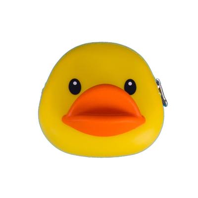 China Recycle Silicone Hotsale High Quality Recycle Silicone Money Bag Cutey Waterproof Coin Pouch For Children 3D Duck Shape Coin Purse For Kids for sale