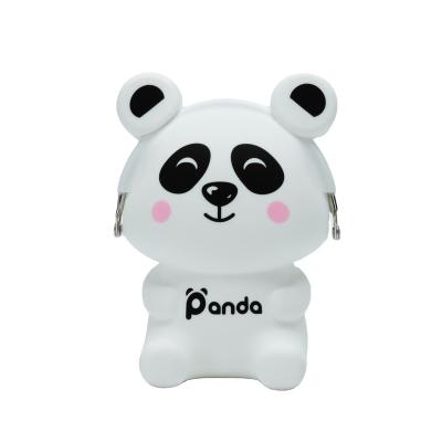 China Best Selling Silicone Panda Silicone Money Pouch For Coin Purse Wholesale Open Latch Squeeze Silicone Coin Purse For Accessories Storage for sale