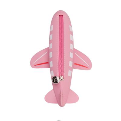 China Silicone New Arrival Airplane Shape Pencil Bag For Student Office Cute Silicone Pouch High Quality Unisex Pencilcase For Stationery for sale