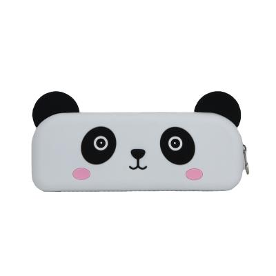 China Schools & Office Chinese Panda Pencil Cases Waterproof Silicone Pen Bag For Stationery School Supplies Make Up Cosmetic Bag Holder for sale