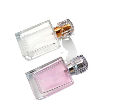 China 2022 Wholesale Personal Care Luxury Empty Vintage 30ml 50ml 100ml Fancy Single Square Glass Perfume Bottle for sale