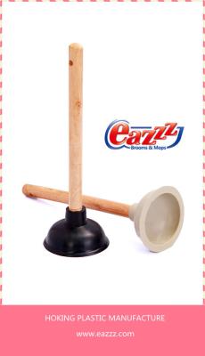 Chine Mini andPlunger en caoutchouc de brosse de toilette avec le produit d'entretien durable de poignée en bois de 29cm à vendre