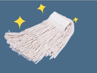 China Commercial Dust Head Cotton Wet Floor Mop WIth polymer yarn connector for sale