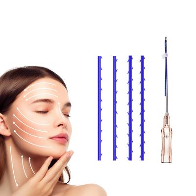 China Adult Face Dispensers Face Lifting Tooth 4D Barbed Bi Directional Barbed Directional Barbed Needle 19G 100mm pdo wire for sale