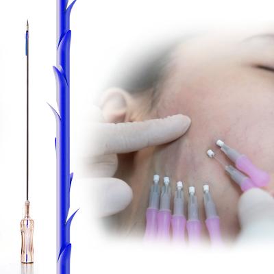 China Adult Korea Absorbable Suture All Types Anti Aging Beauty Tooth 4D 19G 100mm Pointed Pdo Thread For Chin Cheek Lifting for sale