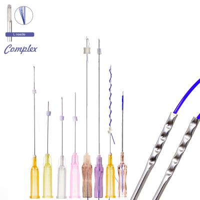 China Factory price adult ce approved 23G 60mm stronging cosmetic need 4d tooth lift pdo lifting sharp thread for eyebrow for sale