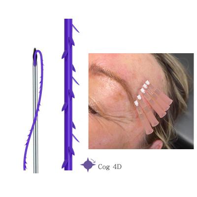 China Good quality tooth/adult v line 4D L blunt 19G 100mm thread pdo face lift wrinkle remover thread with CE for sale