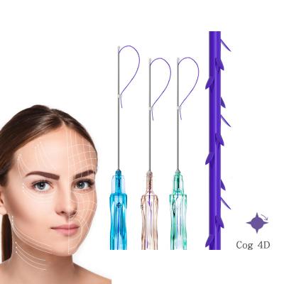 China Adult korea i tensores faicial tightening suture non surgical 19G 100mm tooth 4D pdo skin lift L blunt thread for sale