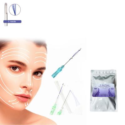 China Effective ling adult lasting korea remove neck folds polydioxanone L blunt 10 line 23G 60mm multi wire lifting pdo for sale