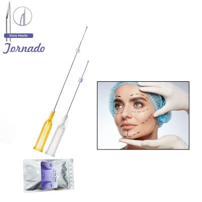 China Adult hot sale tornado 27G 25MM pdo pdo face lift beauty wholesale aesthetic v line for wrinkle remover for sale