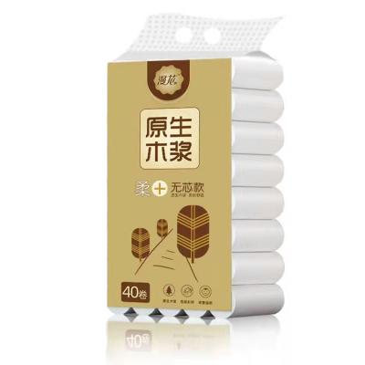 China Comfortable High Quality Custom Made Bathroom Tissue Factory Direct White Toilet Paper Tissue for sale